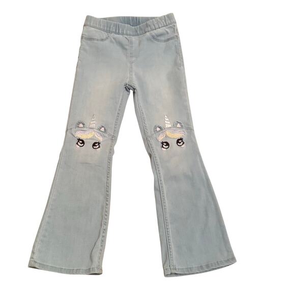 H&M | Unicorn Flare Jeans |Girls 5T | Blue - Picture 1 of 5
